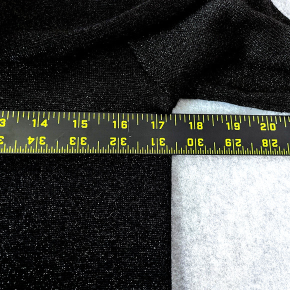 Roncelli Maxi Dress SZ L Black Metallic Sultry Goth Minimalist Party Cowl VTG - Picture 6 of 7